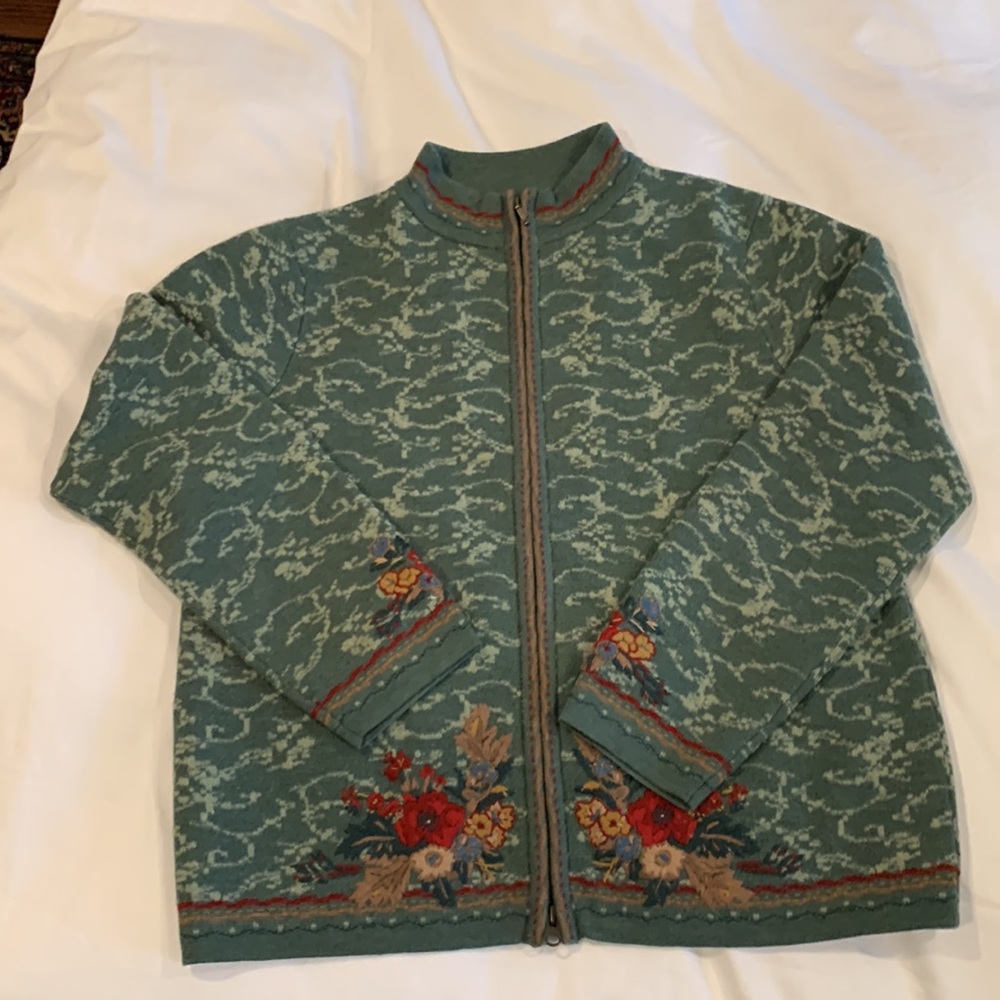 Pendleton | Fully Lined Green Embroidered Vintage… - image 2
